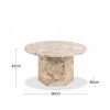 Naxos Round Coffee Table, Latte Marble