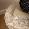 Naxos Round Side Table, Latte Marble