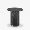 Naxos Round Side Table, Onyx Black Marble