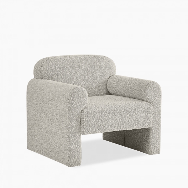 Neston Armchair, Speckled Stone Sustainable Boucle