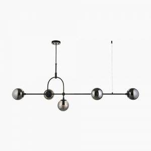 Niamh Linear Pendant Chandelier, Smokey Grey