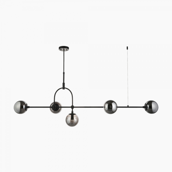 Niamh Linear Pendant Chandelier, Smokey Grey