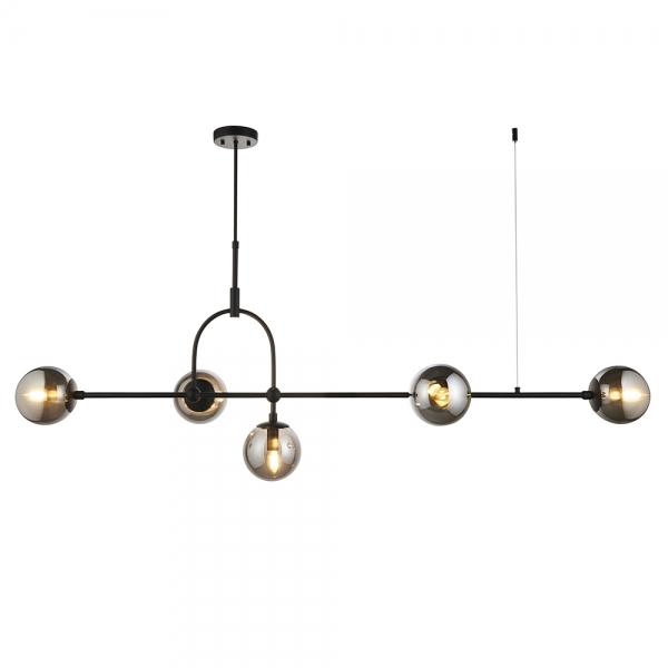 Niamh Linear Pendant Chandelier, Smokey Grey