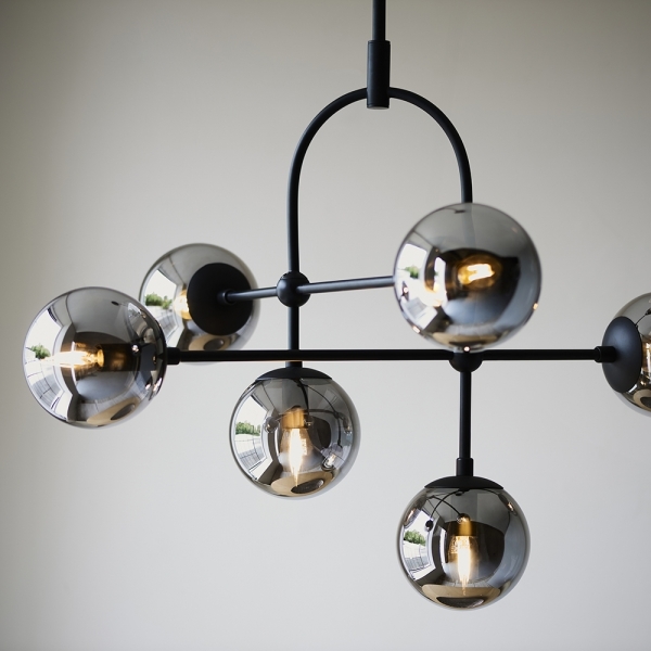 Niamh Pendant Chandelier, Smokey Grey