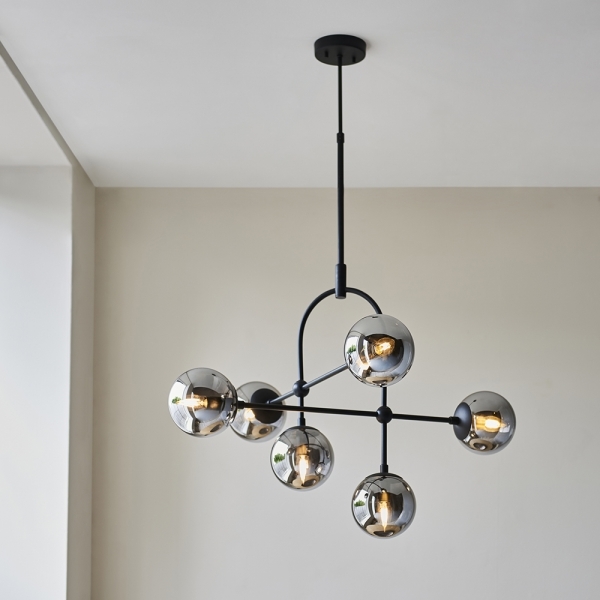Niamh Pendant Chandelier, Smokey Grey