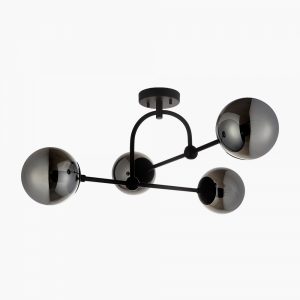 Niamh Semi Flush Light, Smokey Grey