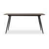 Northwood 6 Seat Dining Table, Dark Stain Oak & Black