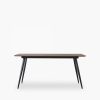 Northwood 6 Seat Dining Table, Dark Stain Oak & Black