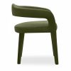 Ophelia Carver Dining Chair, Olive Green Sustainable Velvet
