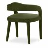 Ophelia Carver Dining Chair, Olive Green Sustainable Velvet