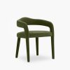 Ophelia Carver Dining Chair, Olive Green Sustainable Velvet