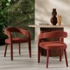 Ophelia Carver Dining Chair, Rust Sustainable Velvet