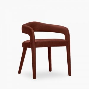 Ophelia Carver Dining Chair, Rust Sustainable Velvet
