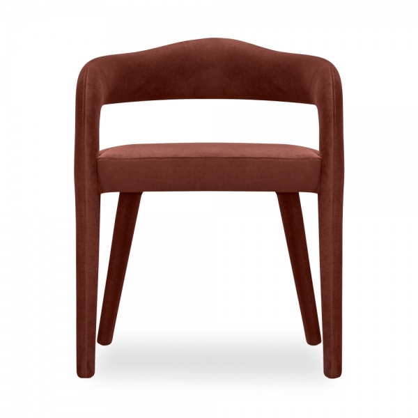 Ophelia Carver Dining Chair, Rust Sustainable Velvet