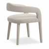 Ophelia Carver Dining Chair, Speckled Stone Sustainable Boucle