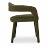Ophelia Dining Chair, Moss Green Sustainable Mohair Velvet