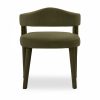 Ophelia Dining Chair, Moss Green Sustainable Mohair Velvet