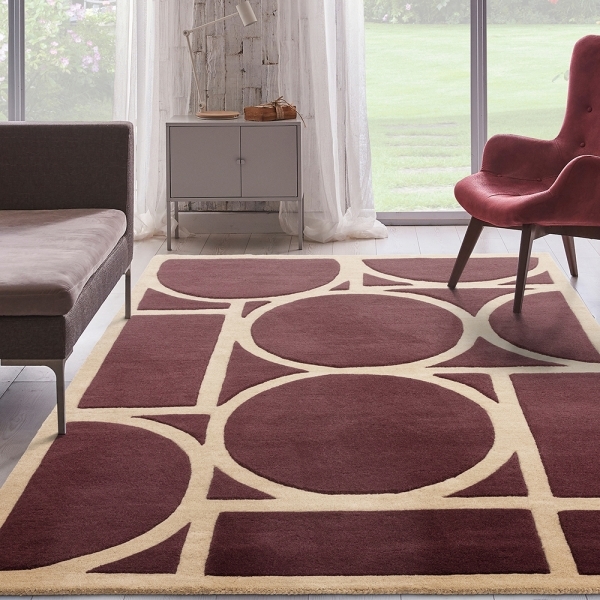 Orson Hand Tufted Rug, Plum