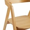 Osaka Stackable Carver Dining Chair, Natural Oak