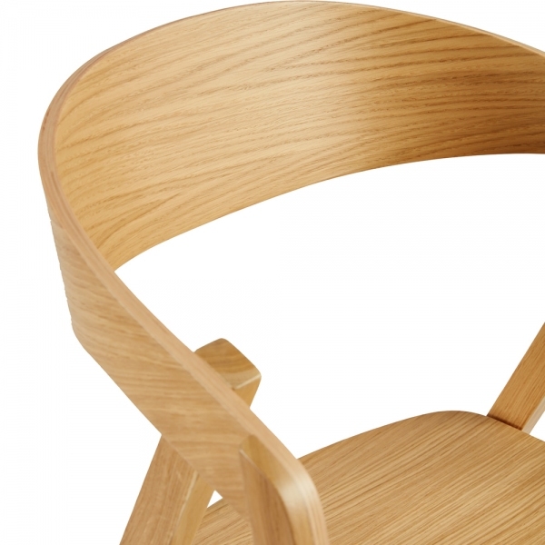 Osaka Stackable Carver Dining Chair, Natural Oak