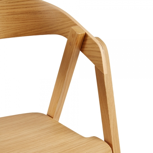 Osaka Stackable Carver Dining Chair, Natural Oak