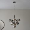 Oscar Globe Pendant Chandelier, Smokey Grey