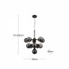 Oscar Globe Pendant Chandelier, Smokey Grey