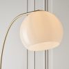 Otto Floor Lamp, Brass & White Marble