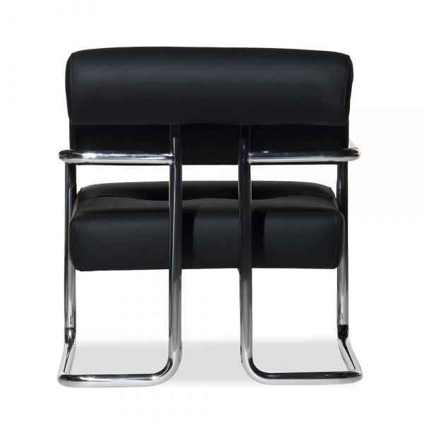 Paddington Accent Chair, Black Leather