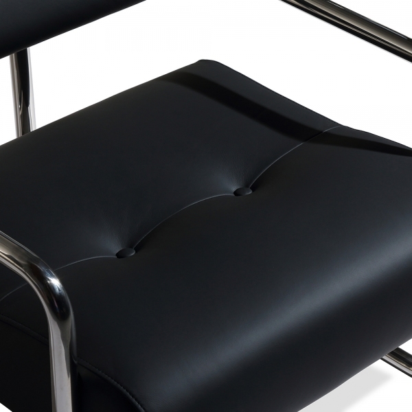 Paddington Accent Chair, Black Leather