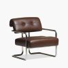 Paddington Accent Chair, Chocolate Brown Leather