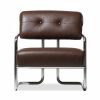 Paddington Accent Chair, Chocolate Brown Leather