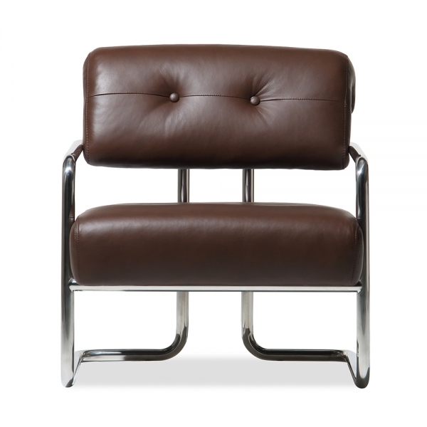 Paddington Accent Chair, Chocolate Brown Leather