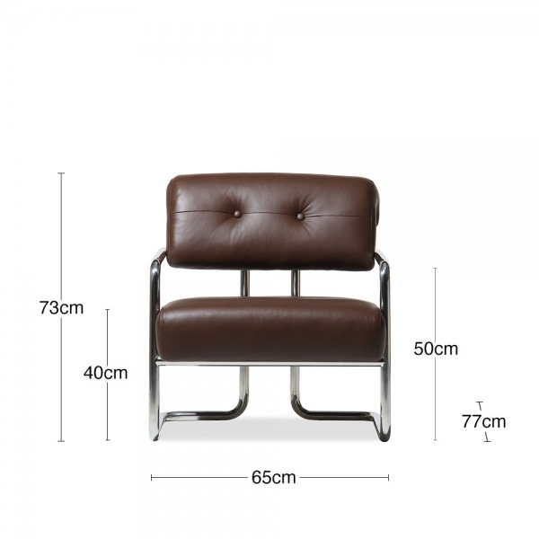 Paddington Accent Chair, Chocolate Brown Leather