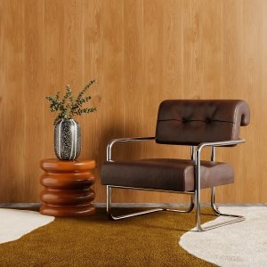 Paddington Accent Chair, Chocolate Brown Leather