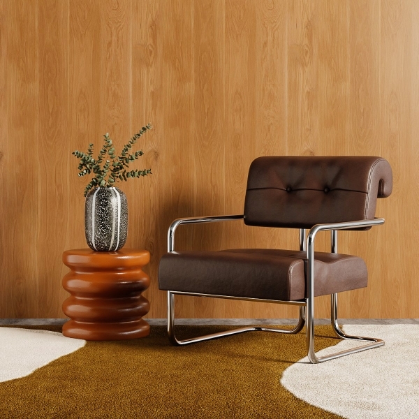 Paddington Accent Chair, Chocolate Brown Leather