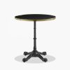 Parisian Style Flat Auto-Adjust Bar Table, Black & Brass