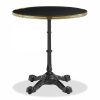 Parisian Style Flat Auto-Adjust Dining Table, Black & Brass