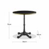 Parisian Style Flat Auto-Adjust Dining Table, Black & Brass
