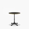 Parisian Style Flat Auto-Adjust Dining Table, Dark Marble & Brass