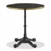 Parisian Style Flat Auto-Adjust Dining Table, Dark Marble & Brass