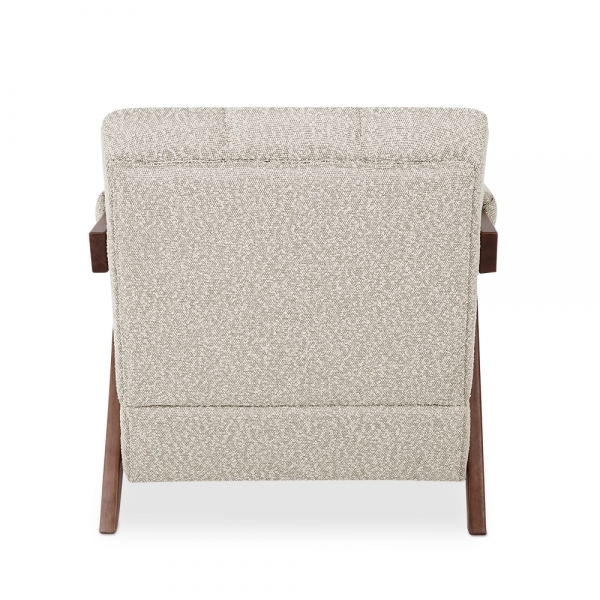 Paulo Accent Chair, Speckled Stone Sustainable Boucle