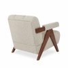 Paulo Accent Chair, Speckled Stone Sustainable Boucle