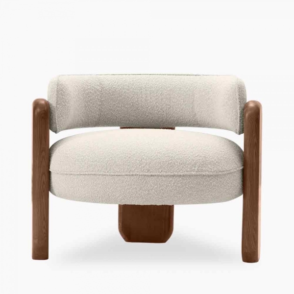 Porter Armchair, Speckled Stone Sustainable Boucle