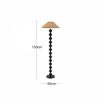 Reagan Floor Lamp, Rattan & Black