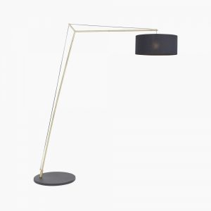 Redbridge Overreach Floor Lamp, Black & Brass