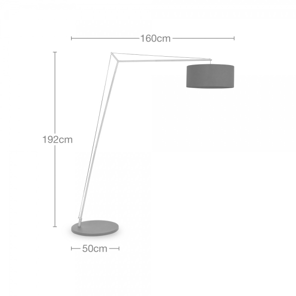 Redbridge Overreach Floor Lamp, Black & Brass