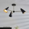 Reece Semi Flush Light, Black