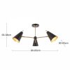 Reece Semi Flush Light, Black