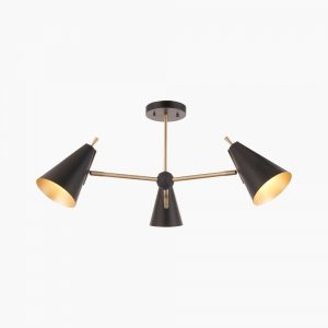Reece Semi Flush Light, Black